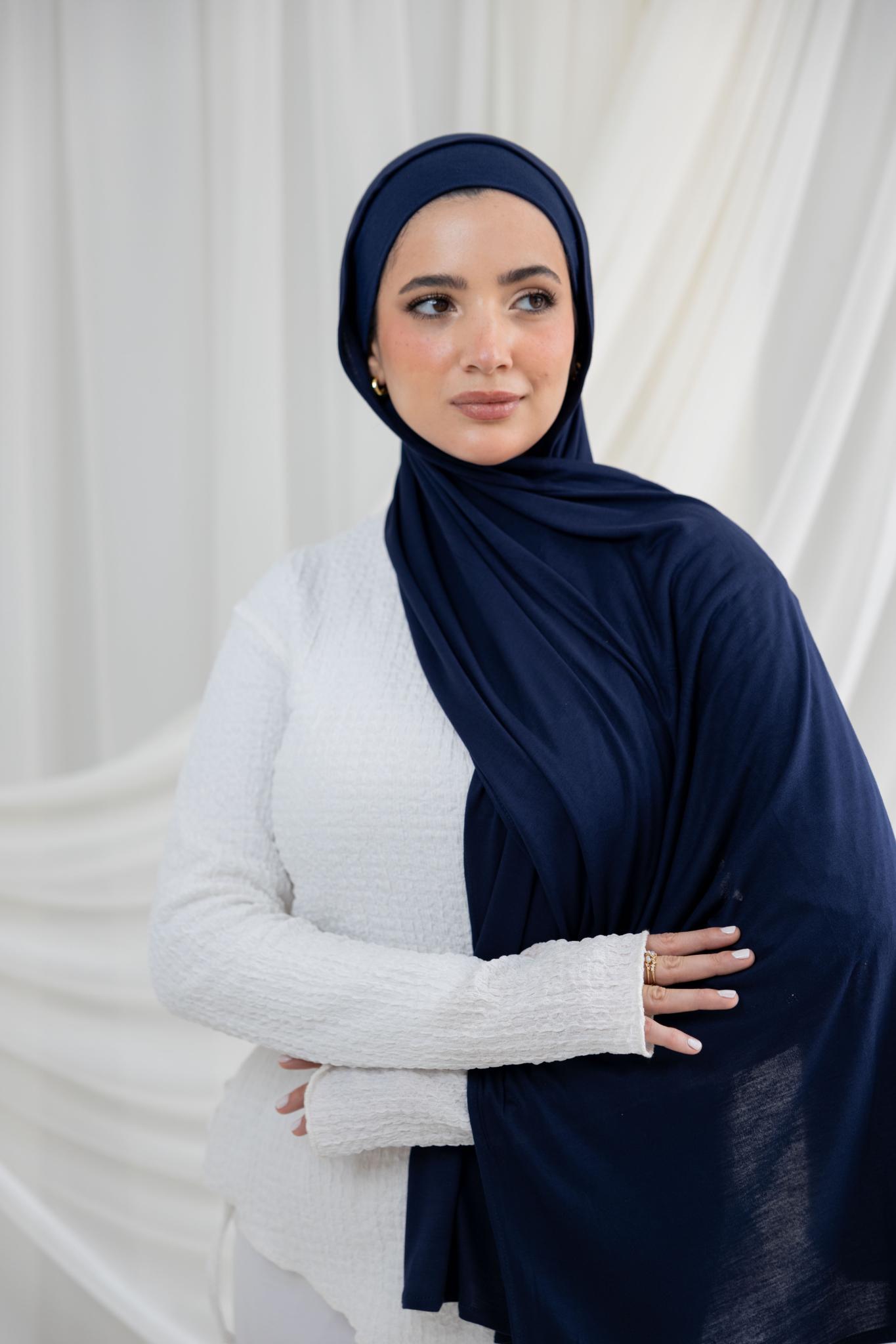 Navy Lycra Scarf