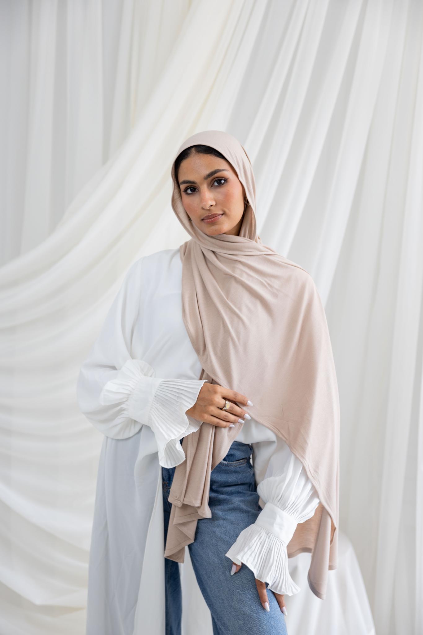 Beige Lycra Scarf