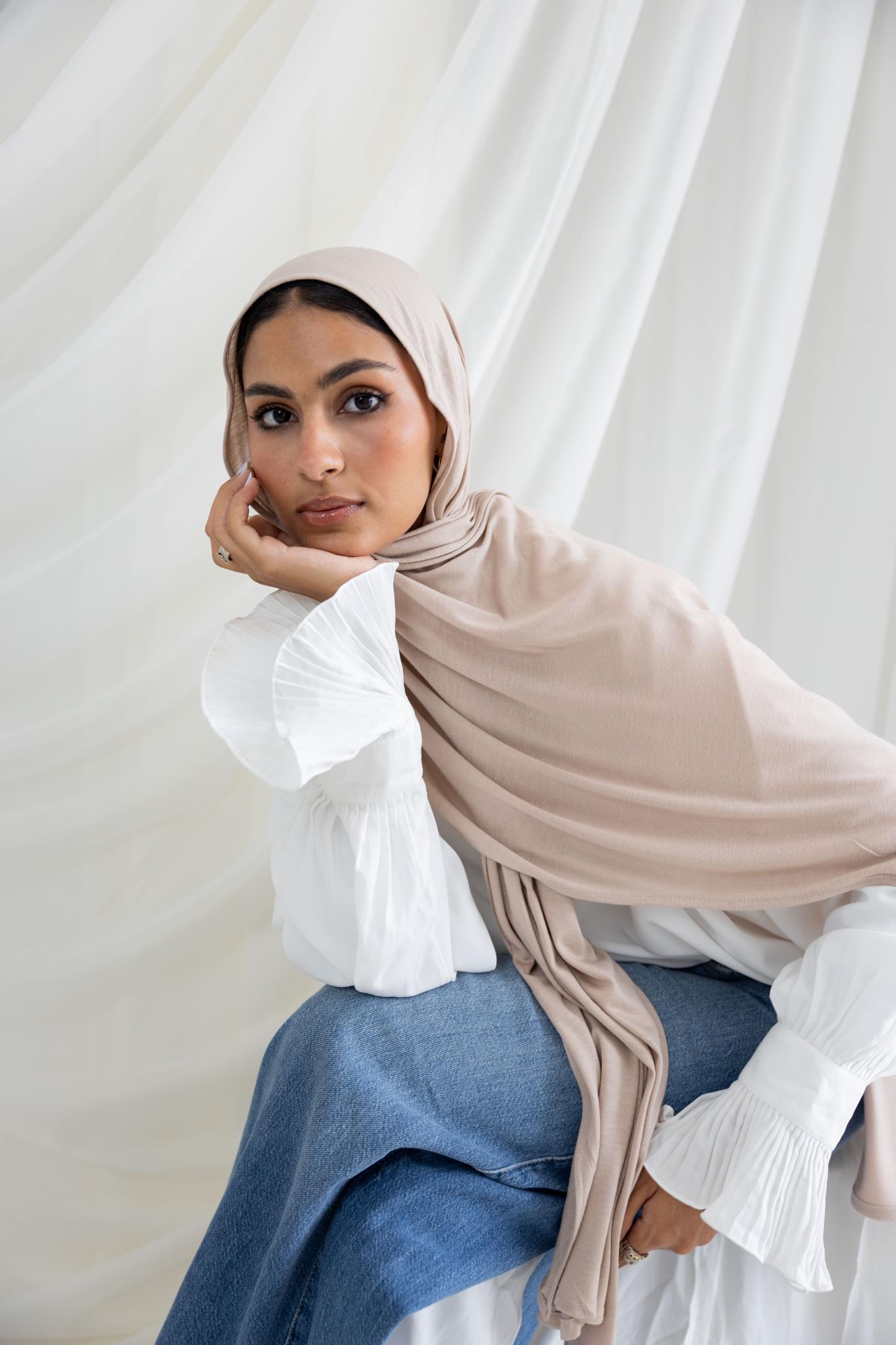 Beige Lycra Scarf