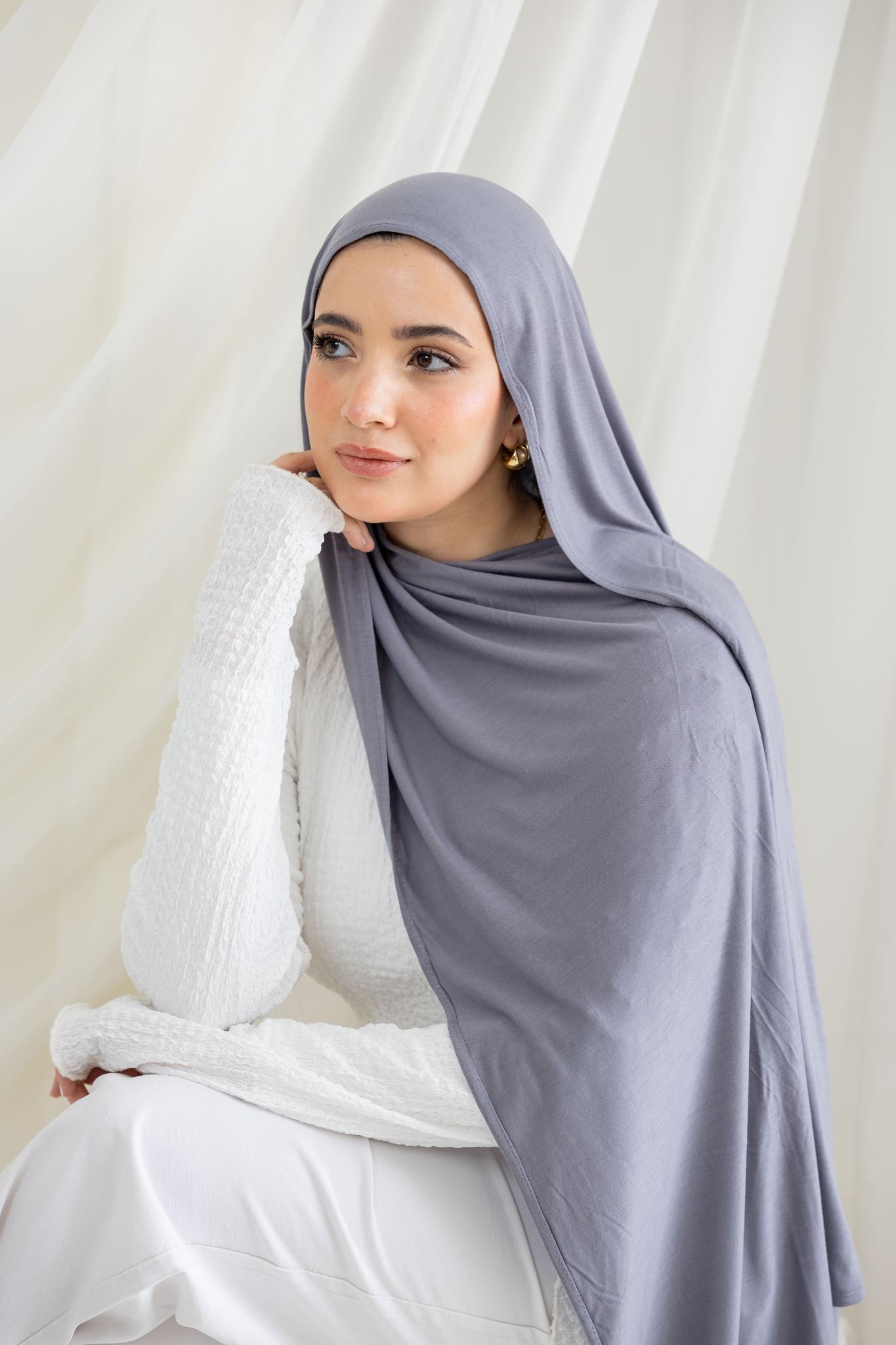 Dark Grey Lycra Scarf
