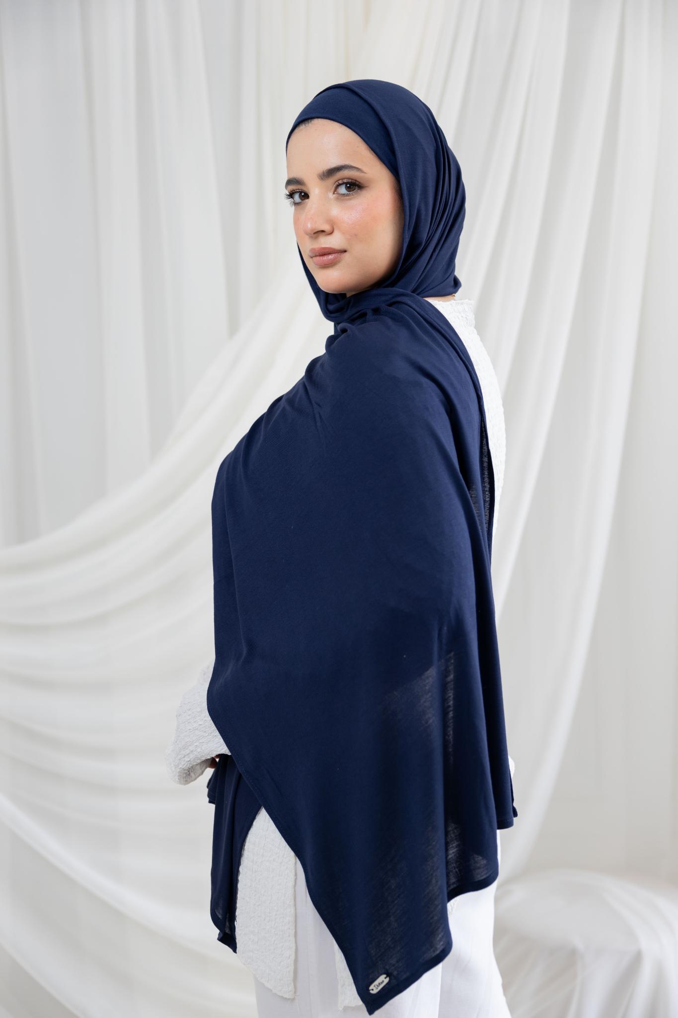 Navy Lycra Scarf