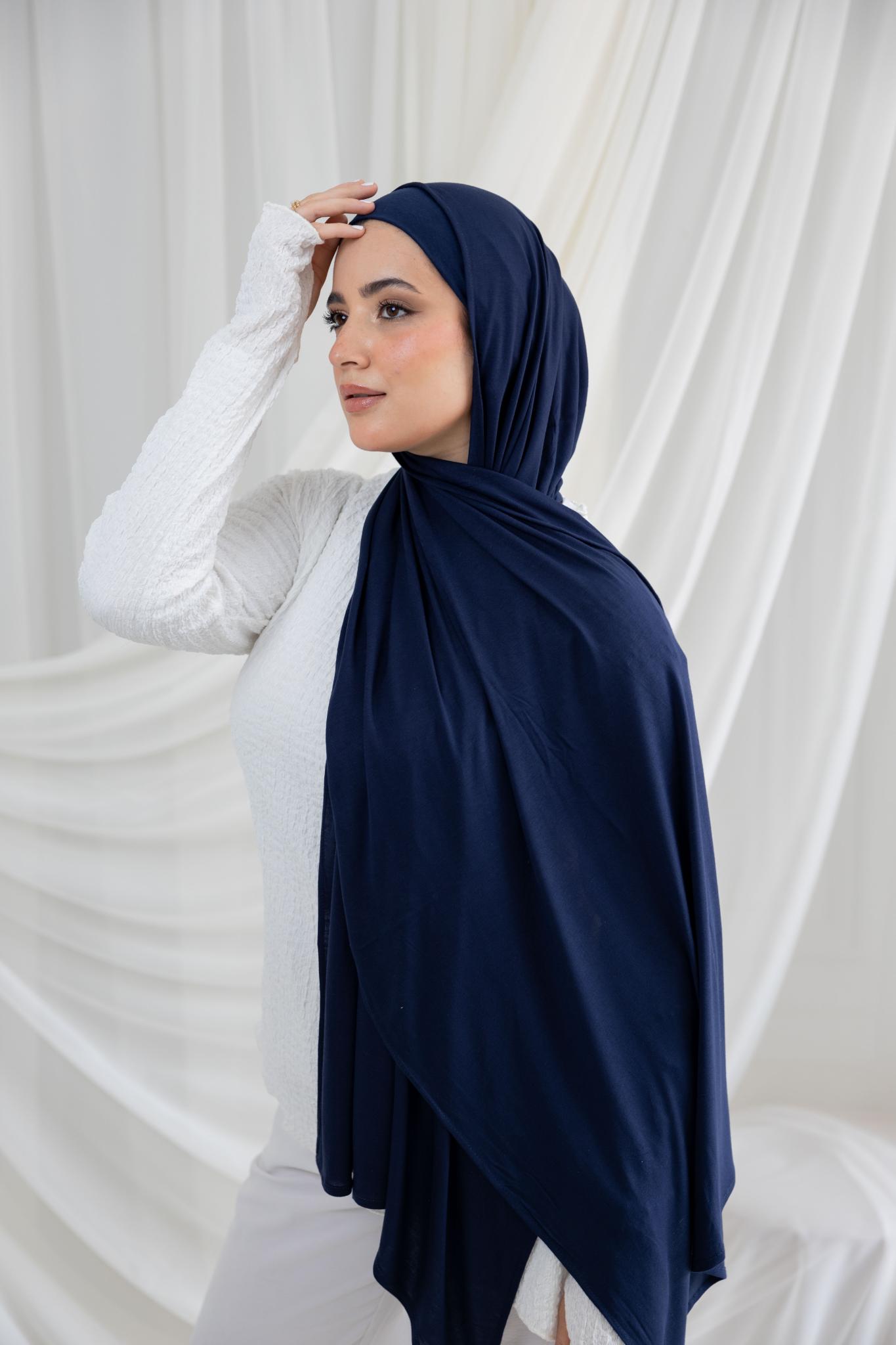 Navy Lycra Scarf