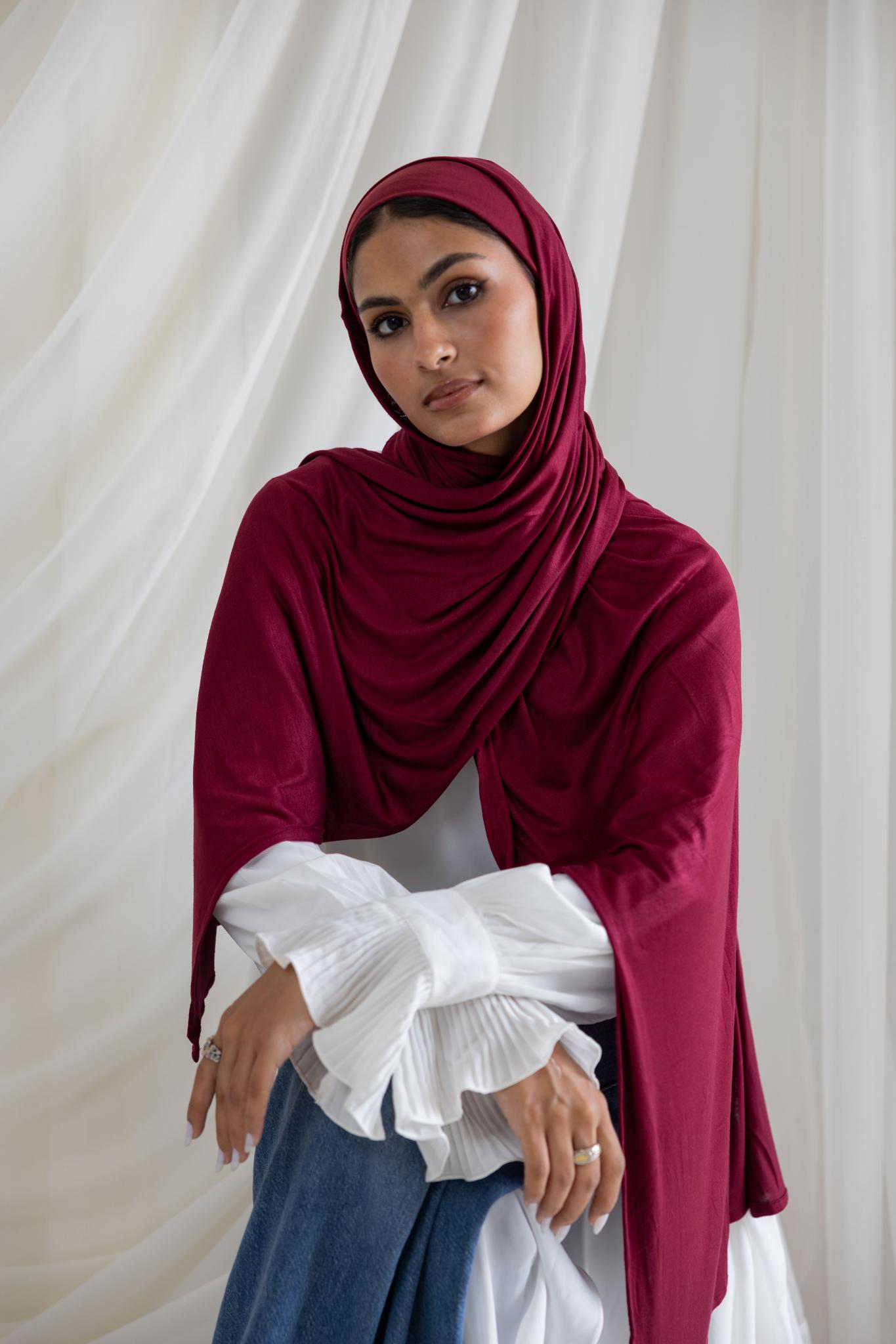 Burgundy Lycra Scarf