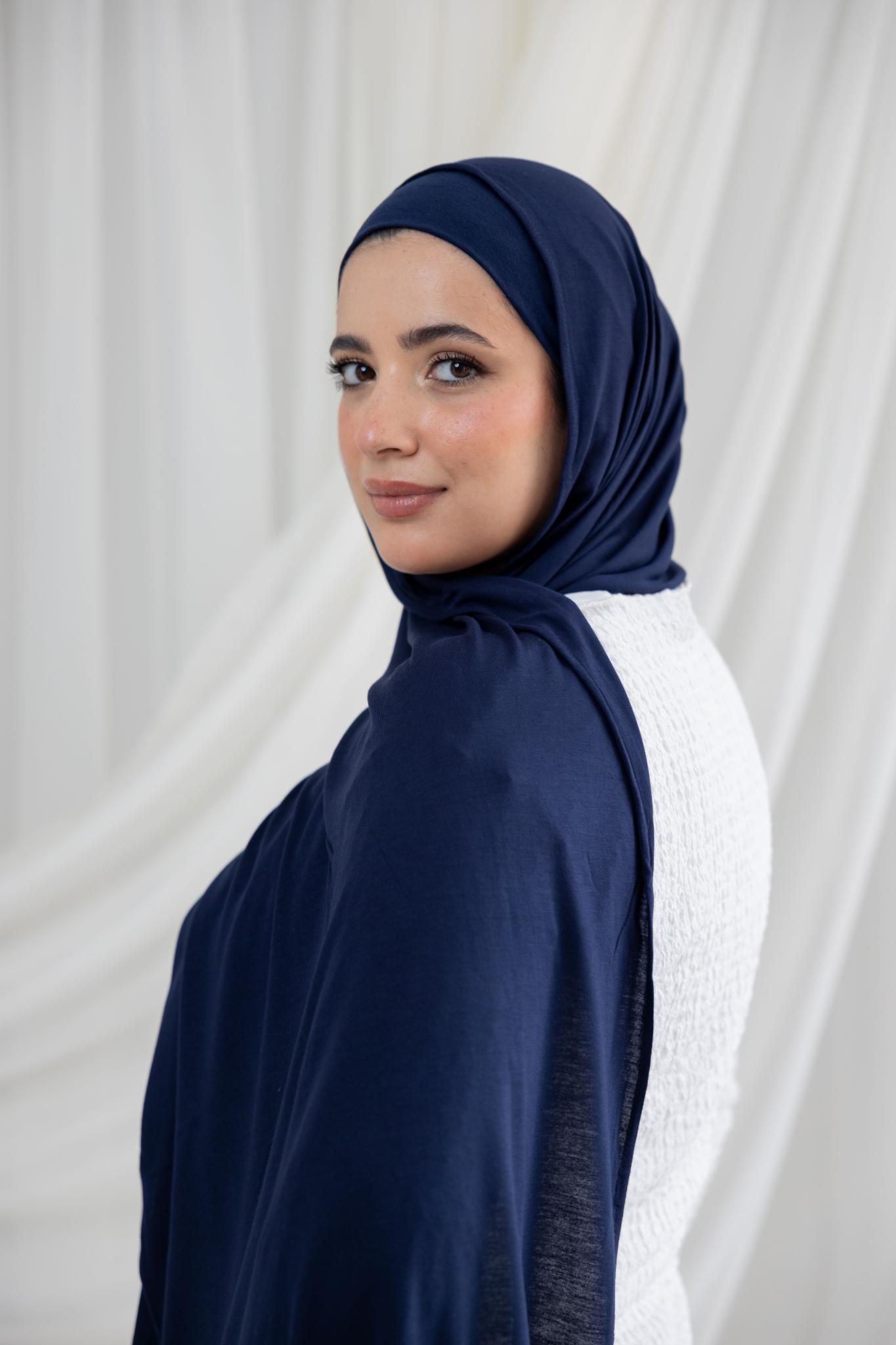 Matching Navy Lycra Scarf and Bandana
