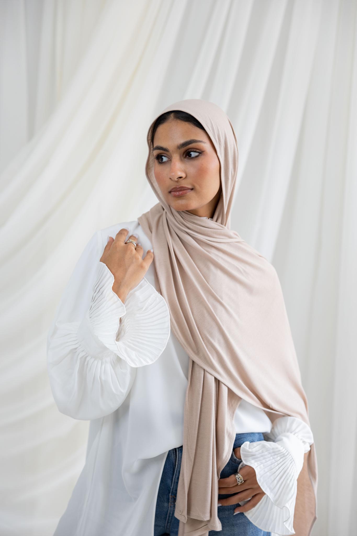 Beige Lycra Scarf