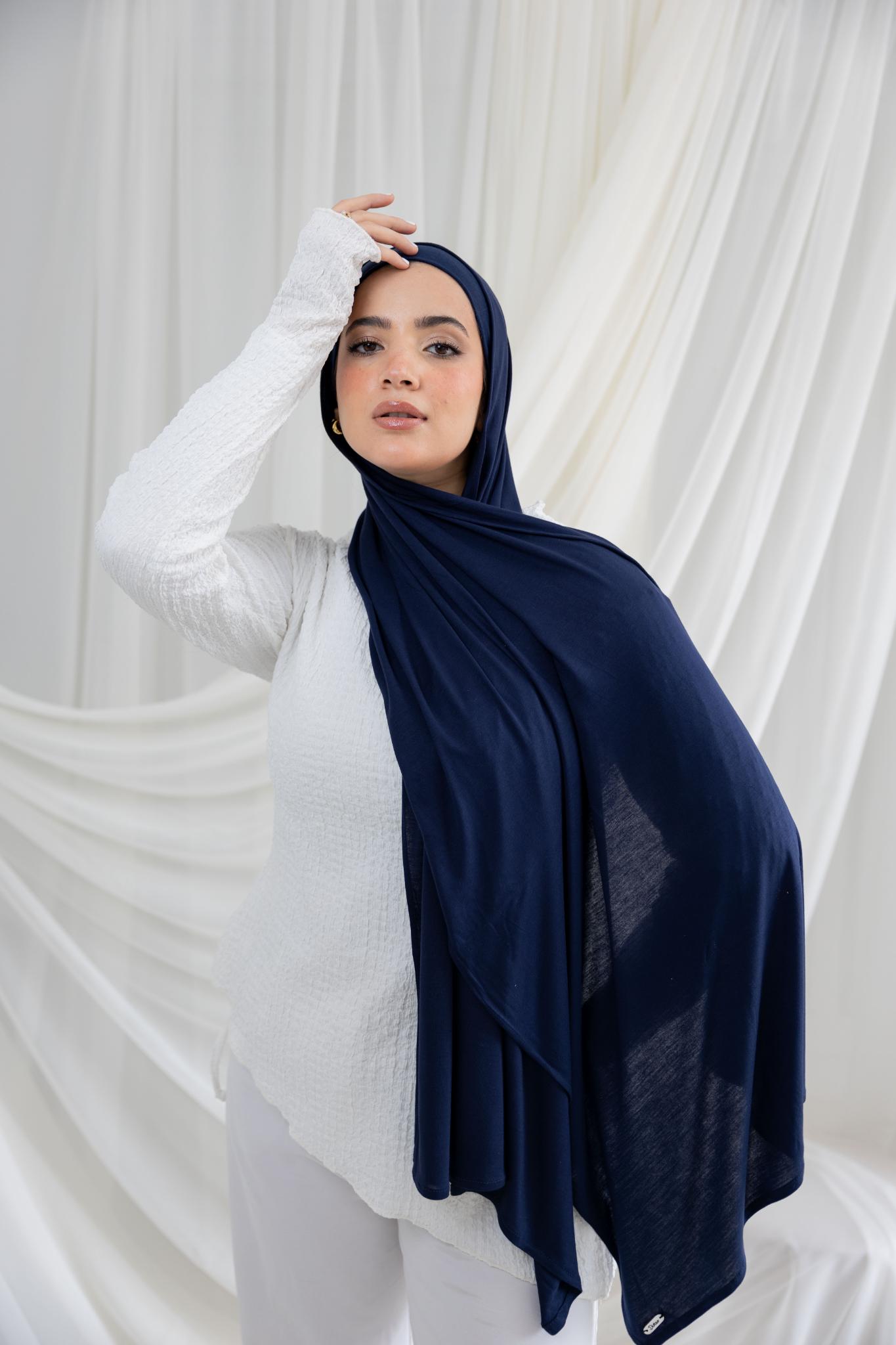 Navy Lycra Scarf