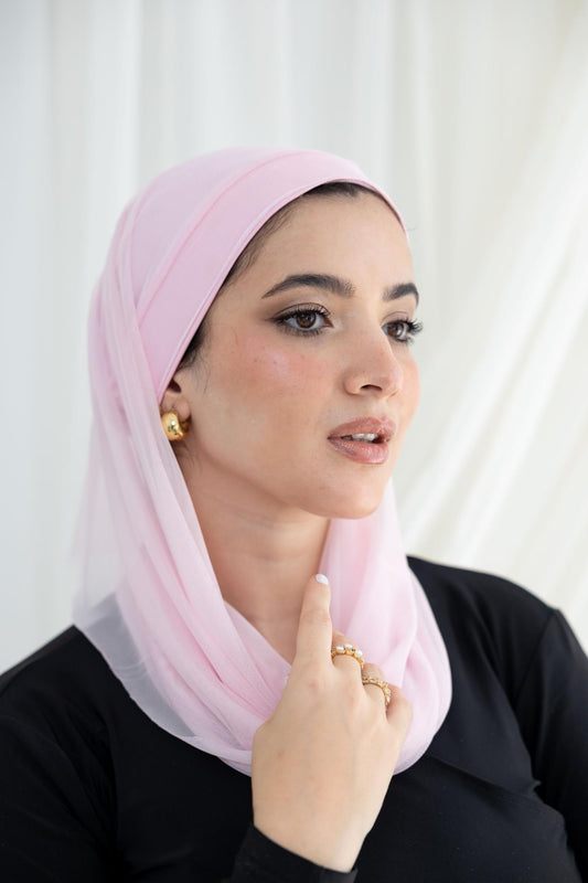 Plain Baby Pink Swim Hijab