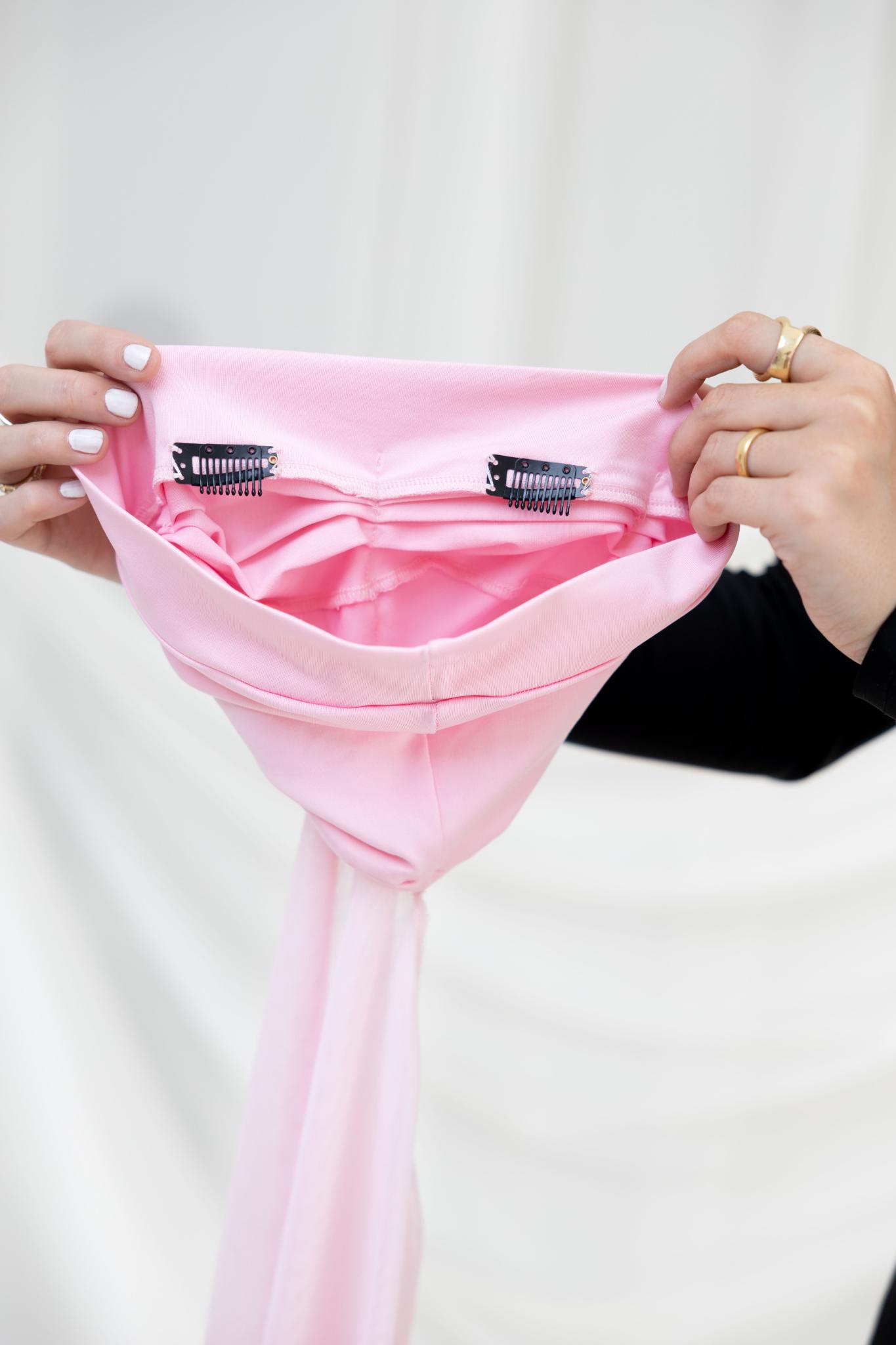 Plain Baby Pink Swim Hijab