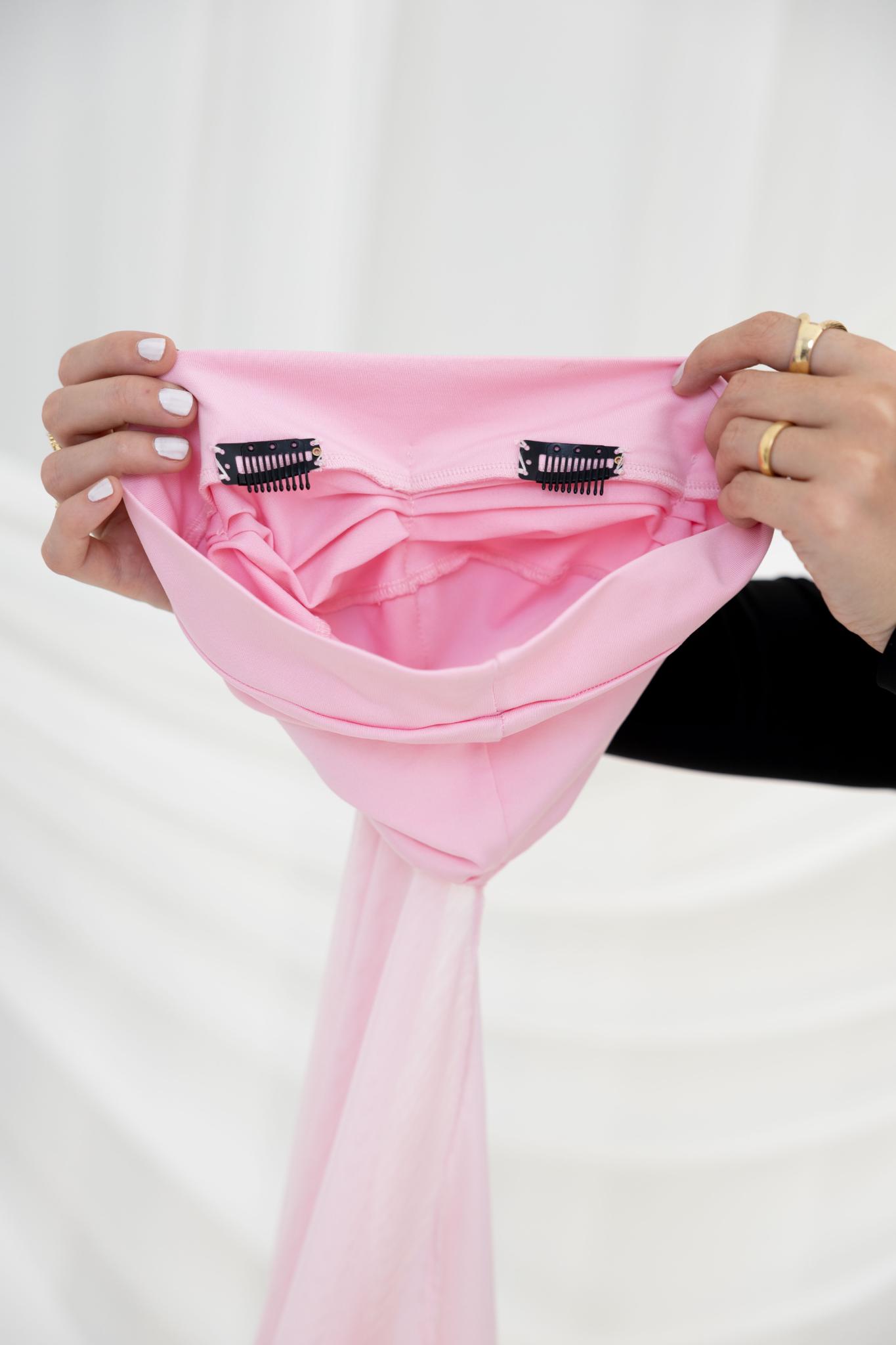 Ruffled Baby Pink Swim Hijab
