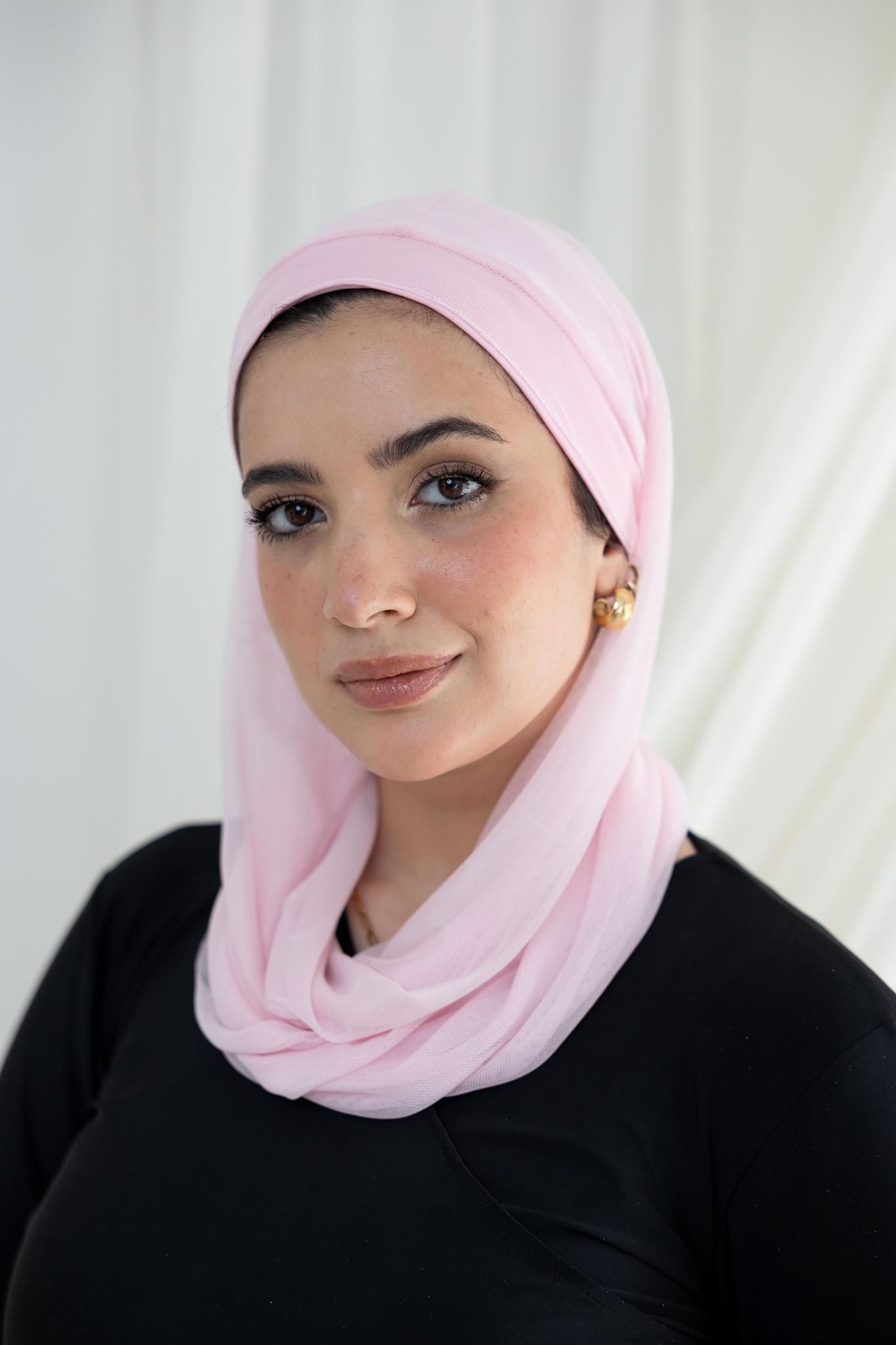 Plain Baby Pink Swim Hijab