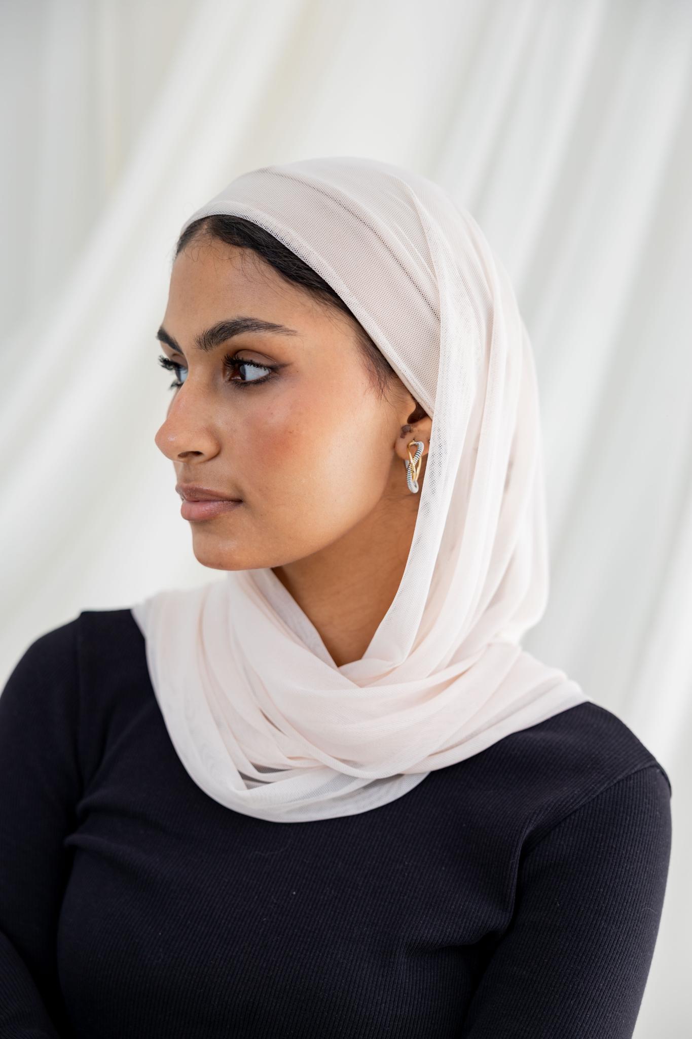Plain Beige Swim Hijab