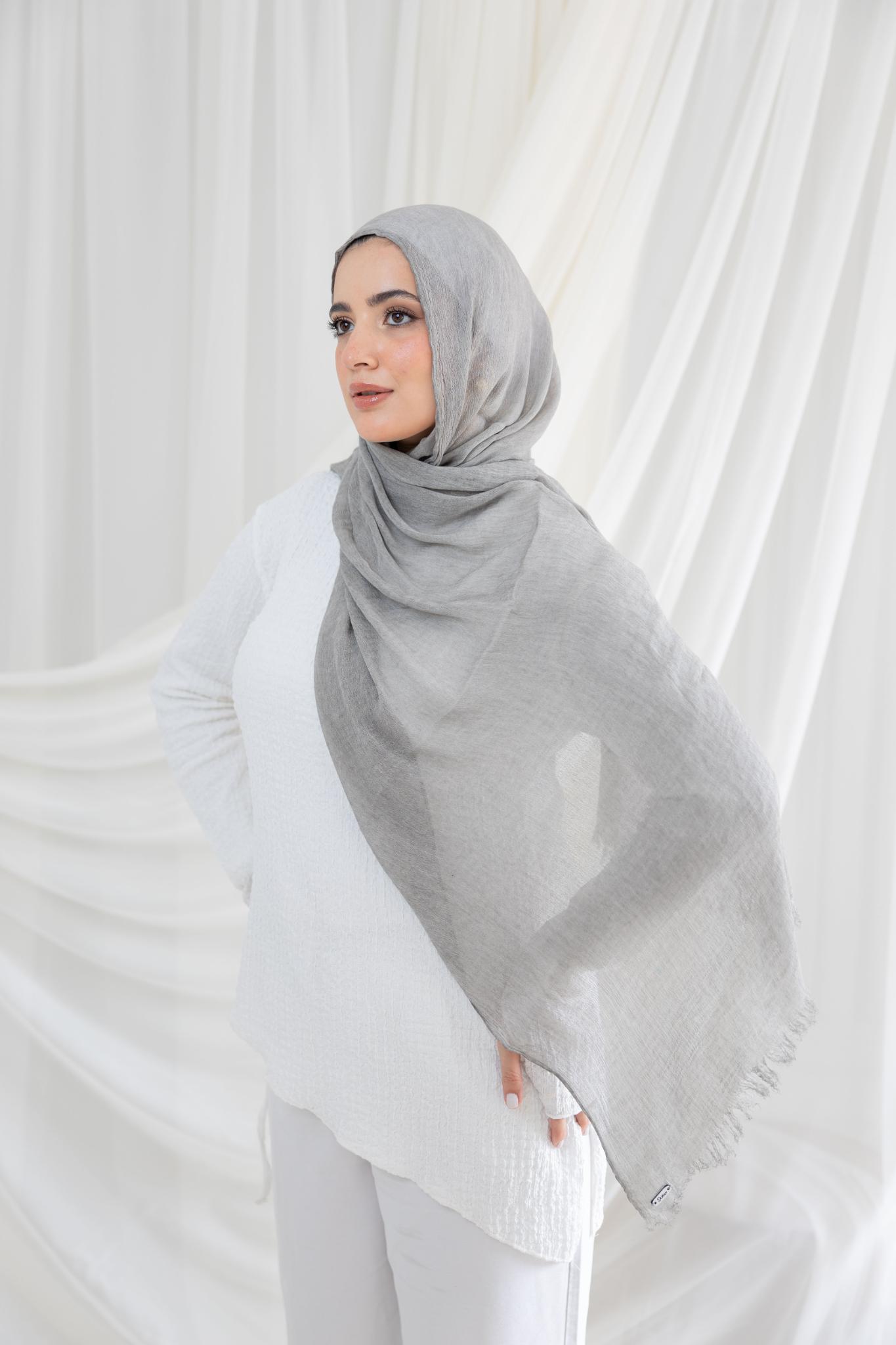 Light Grey Messy Chiffon