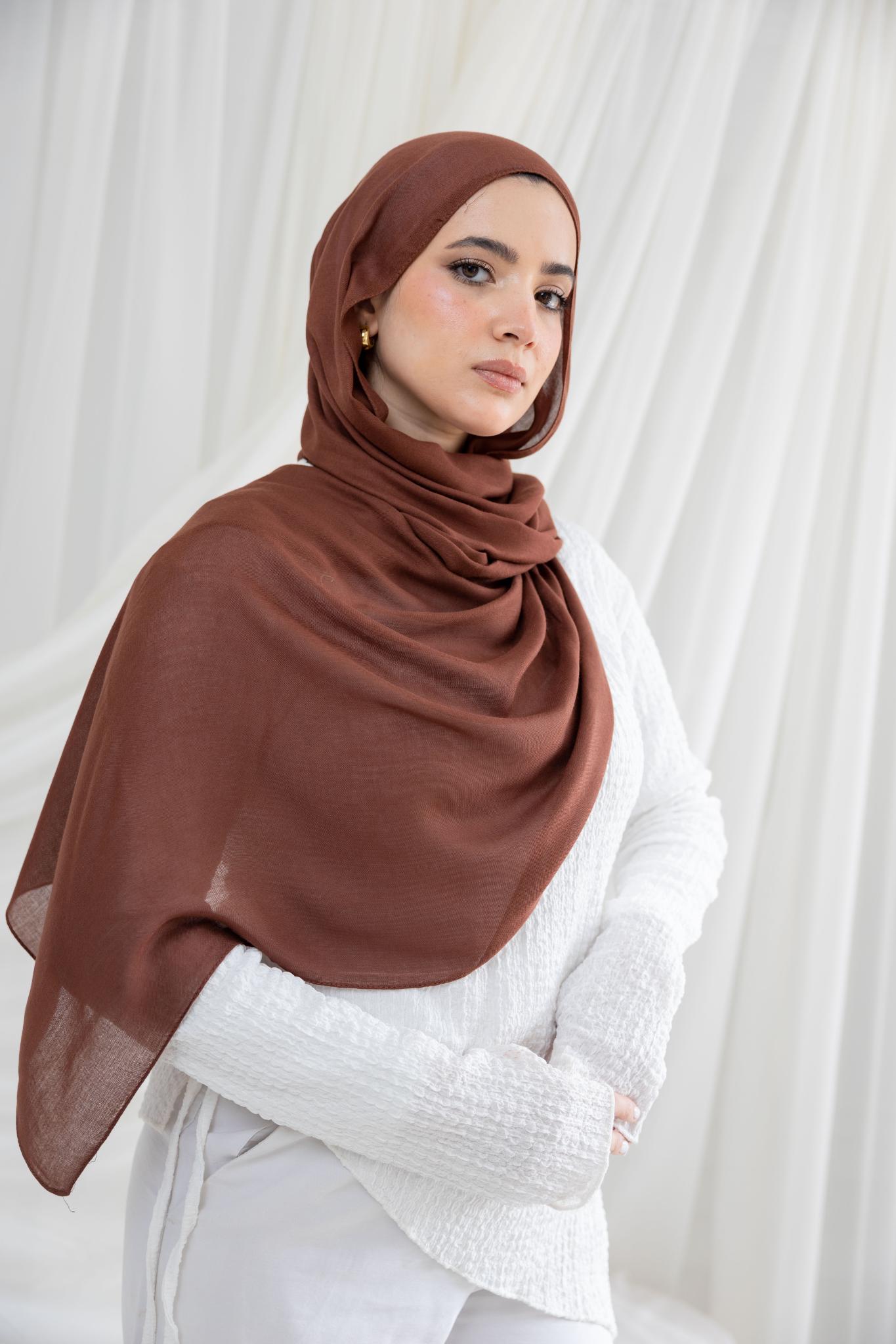 Orange Brown Modal Scarf