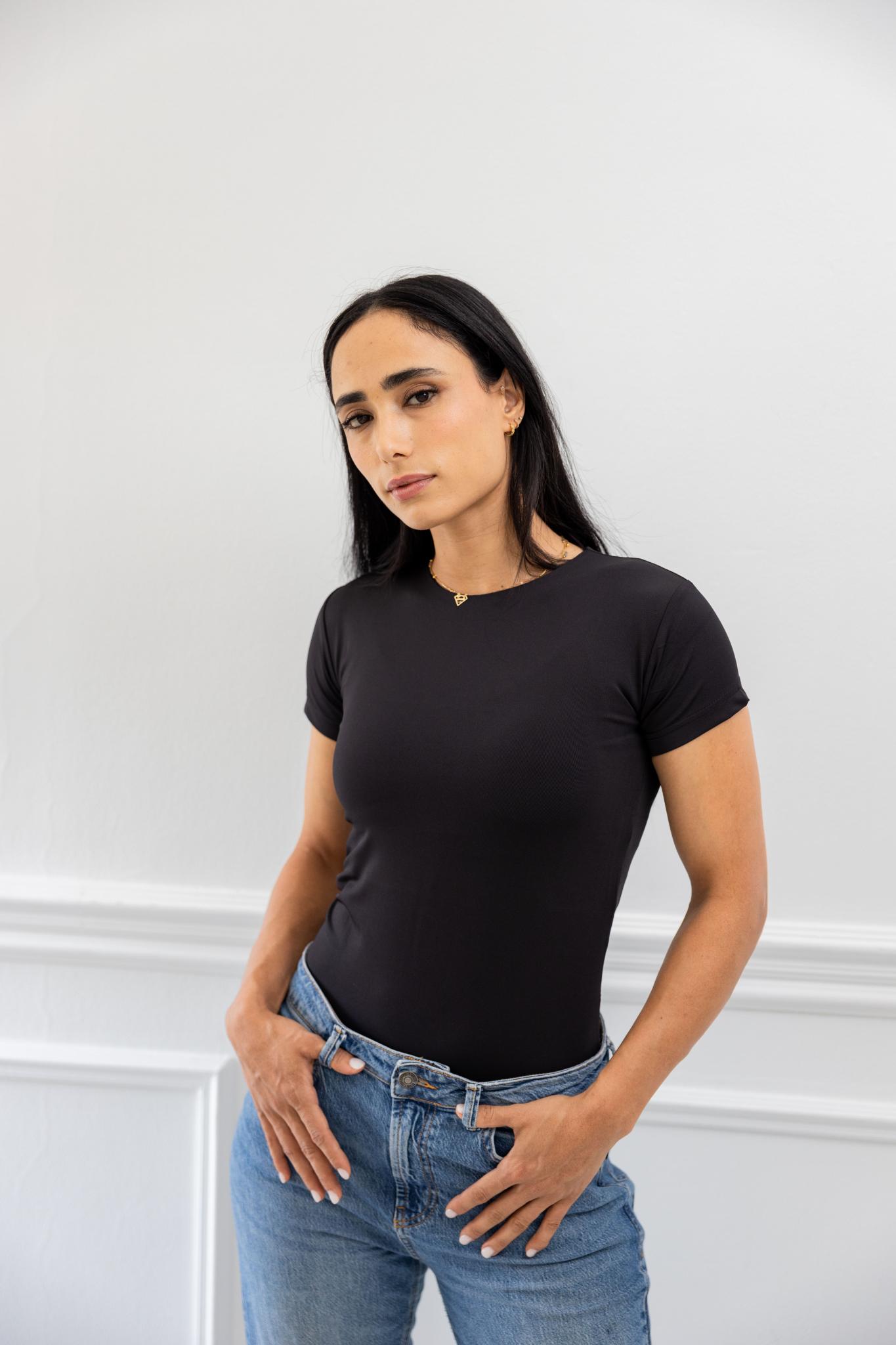 Basic Black Half Sleeve Shirt