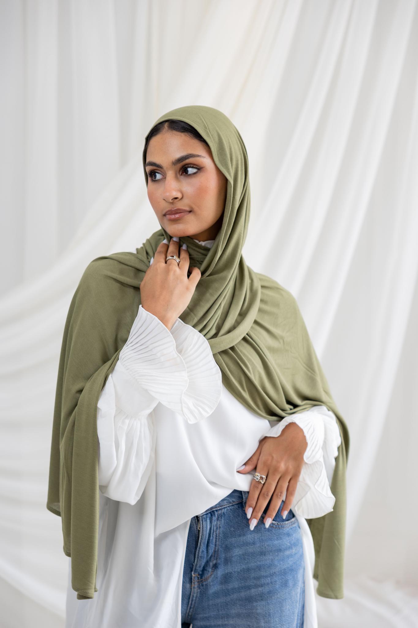 Olive Lycra Scarf