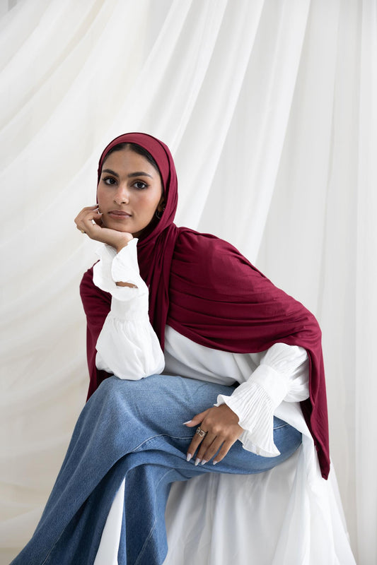 Burgundy Lycra Scarf