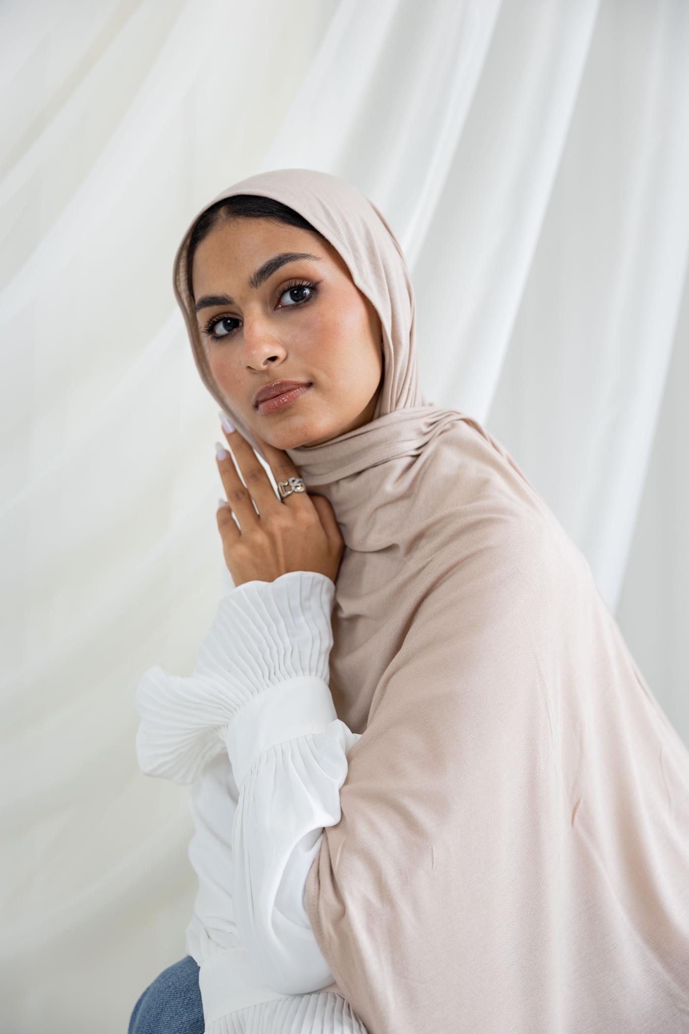 Beige Lycra Scarf