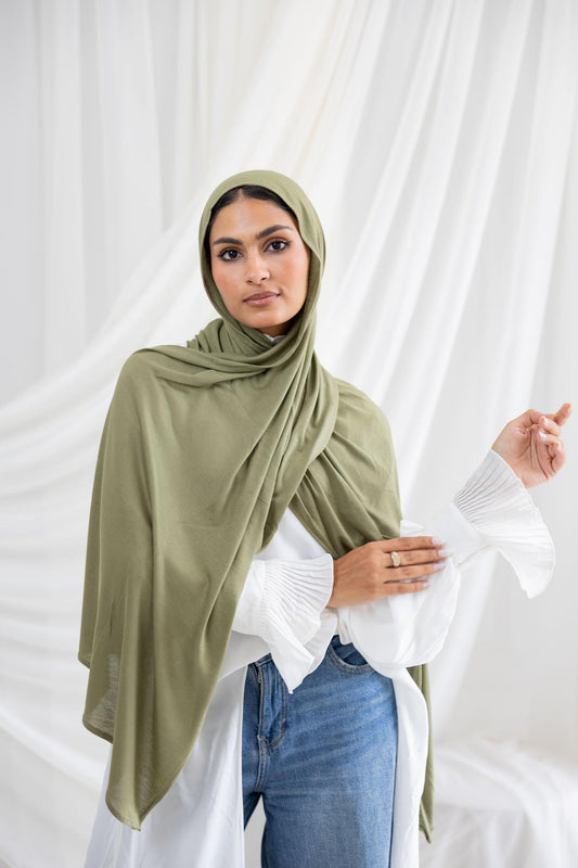 Olive Lycra Scarf