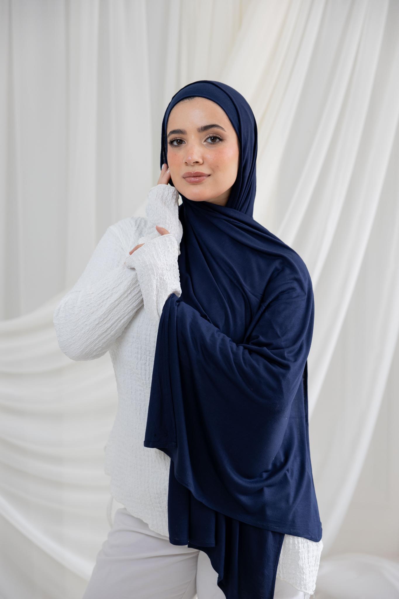 Navy Lycra Scarf