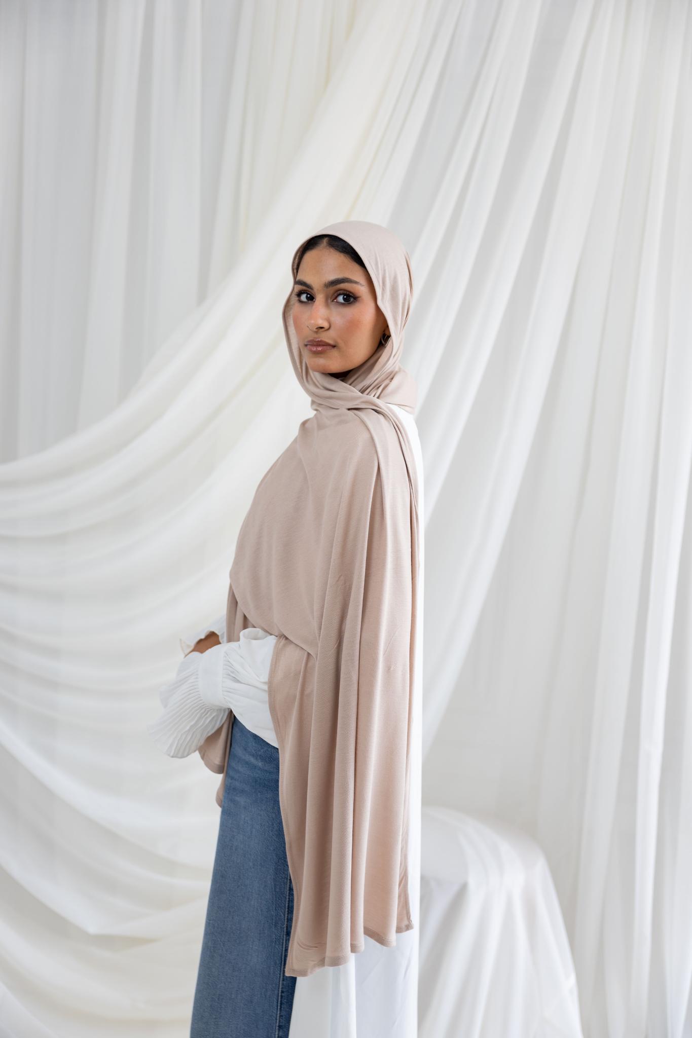 Beige Lycra Scarf