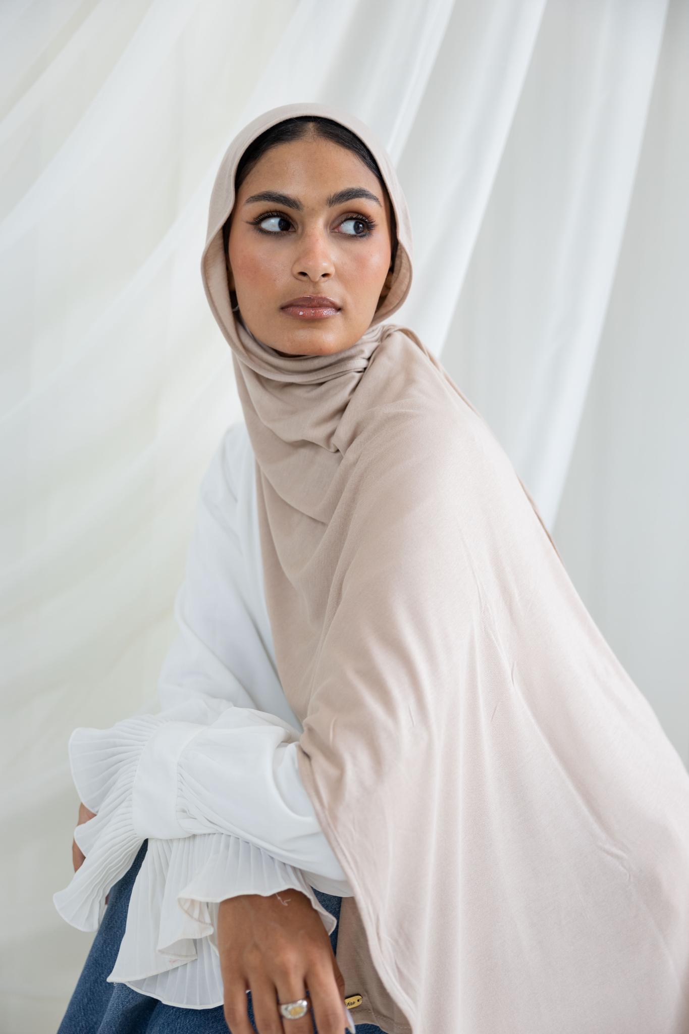 Beige Lycra Scarf