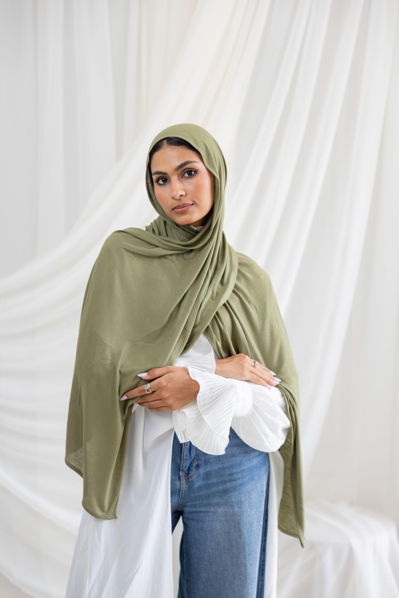 Olive Lycra Scarf