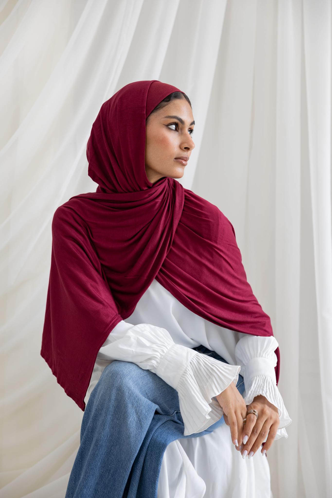 Burgundy Lycra Scarf