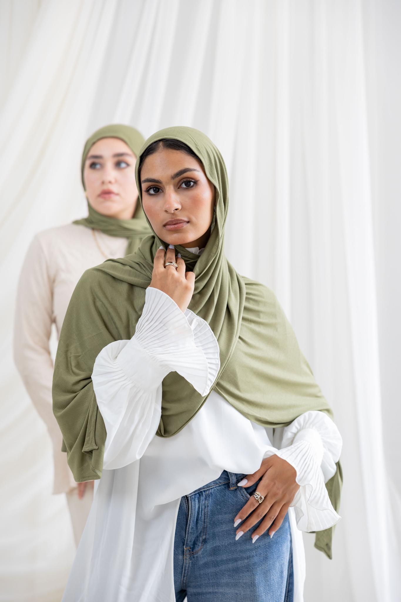 Olive Lycra Scarf