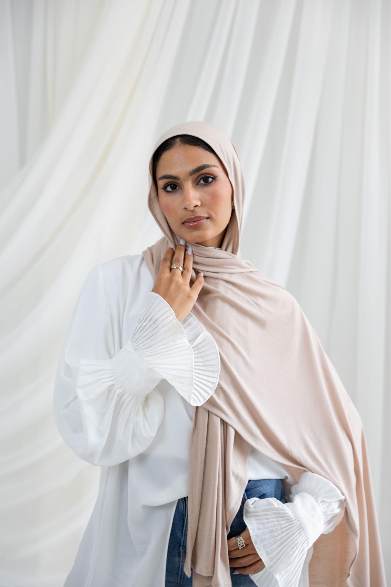 Beige Lycra Scarf