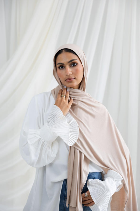 Beige Lycra Scarf