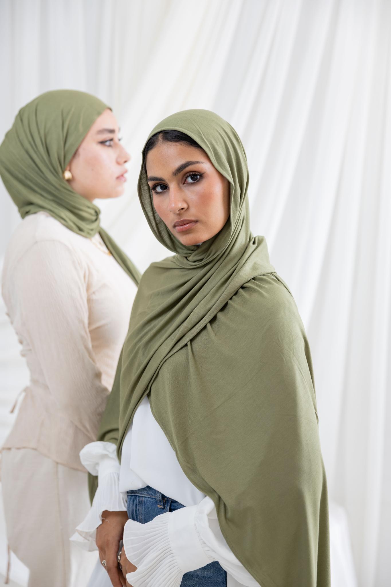 Olive Lycra Scarf