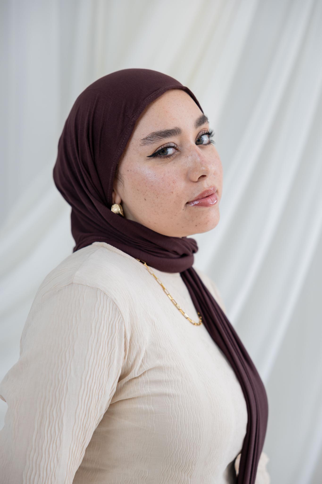 Chocolate Brown Lycra Scarf