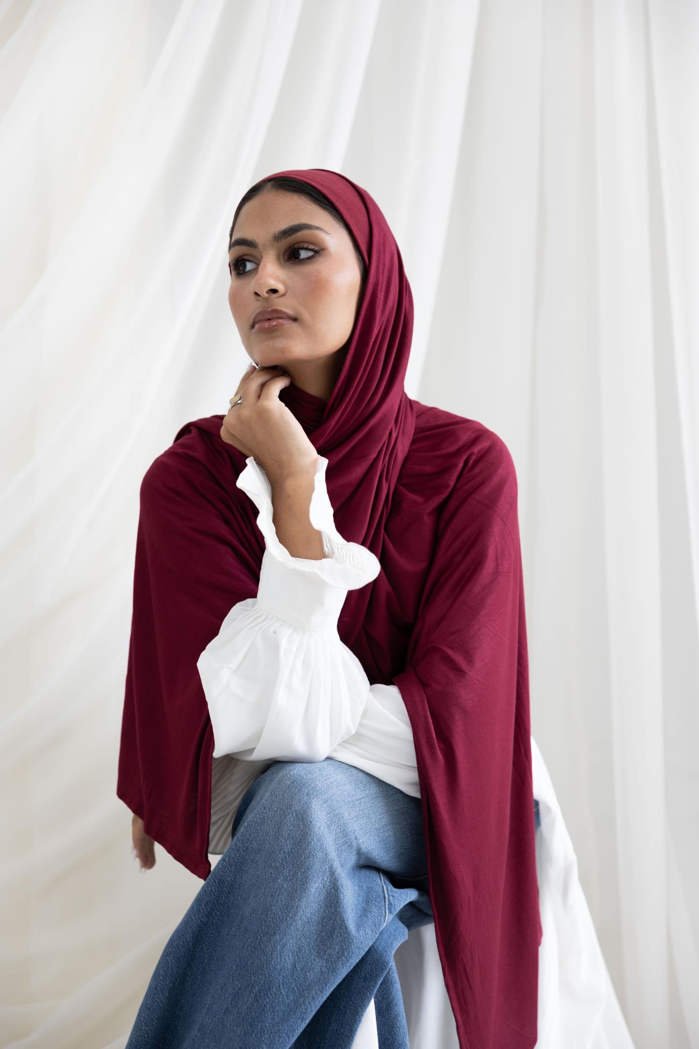 Burgundy Lycra Scarf