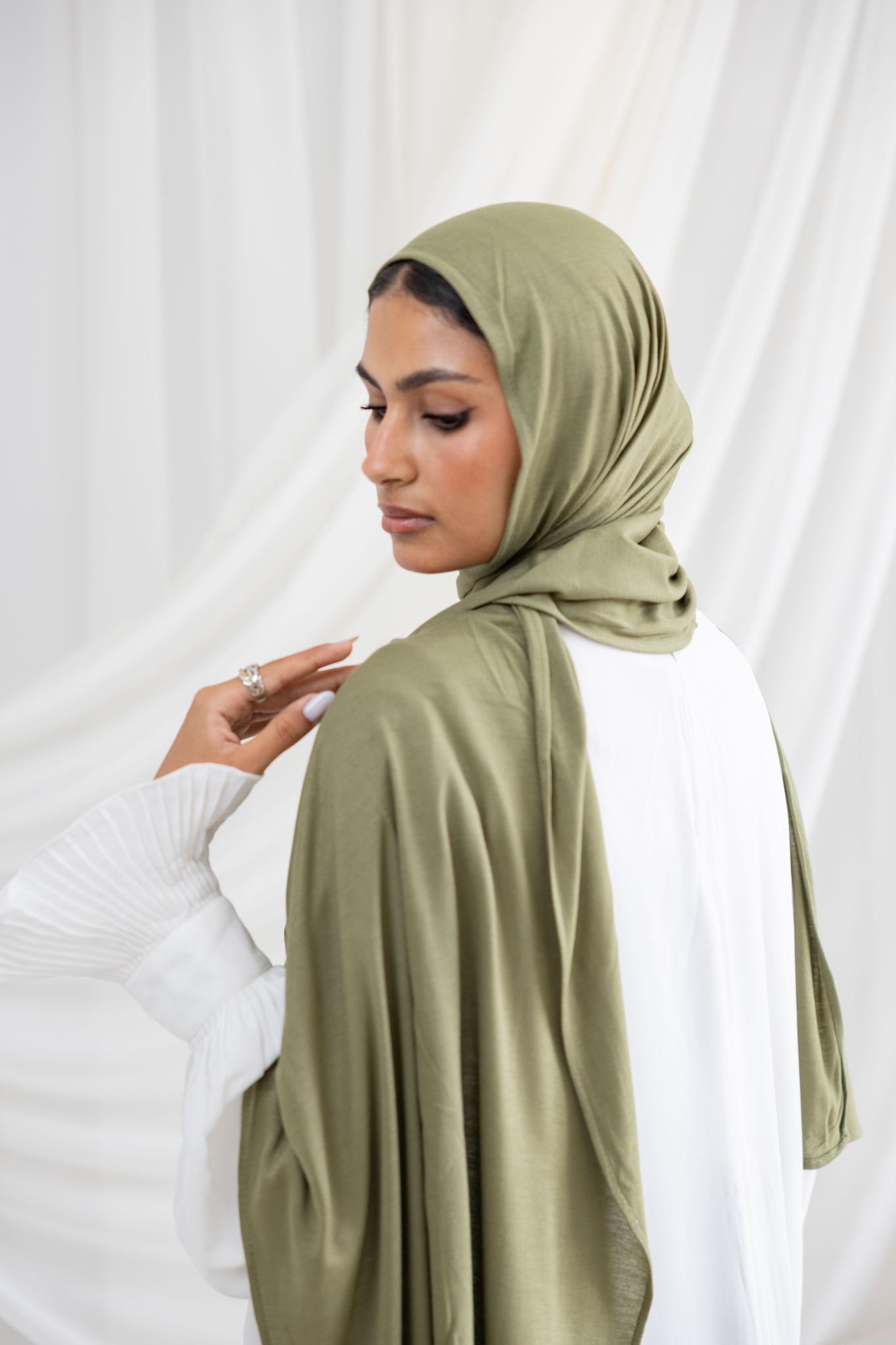 Olive Lycra Scarf