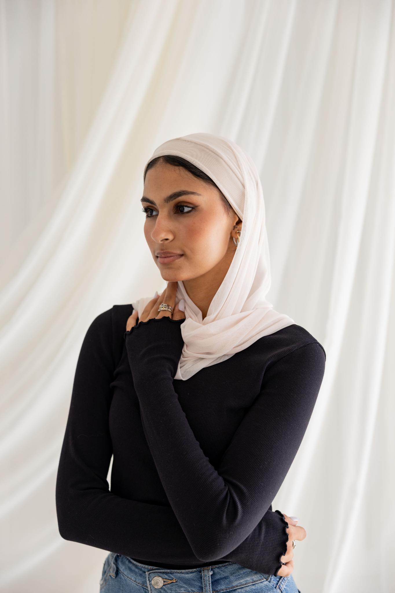 Plain Beige Swim Hijab