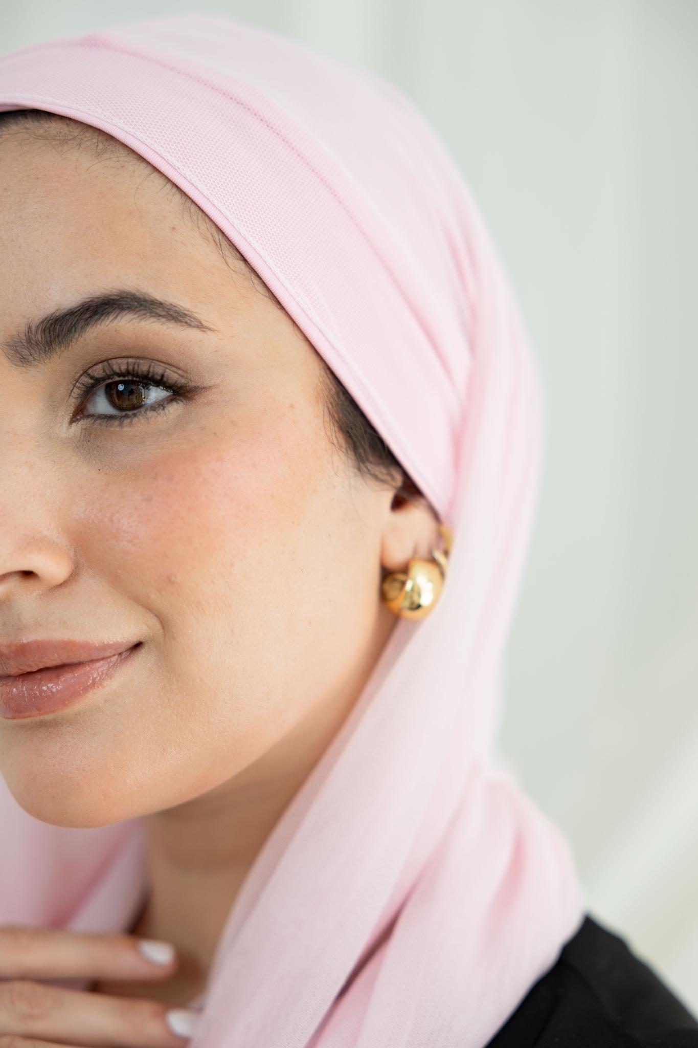 Plain Baby Pink Swim Hijab