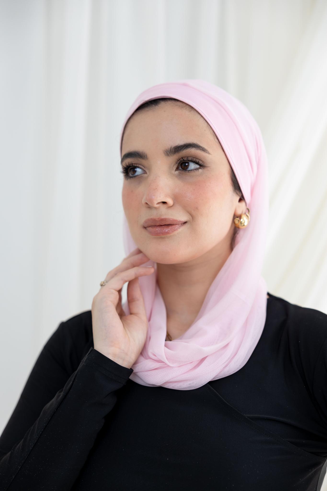 Plain Baby Pink Swim Hijab
