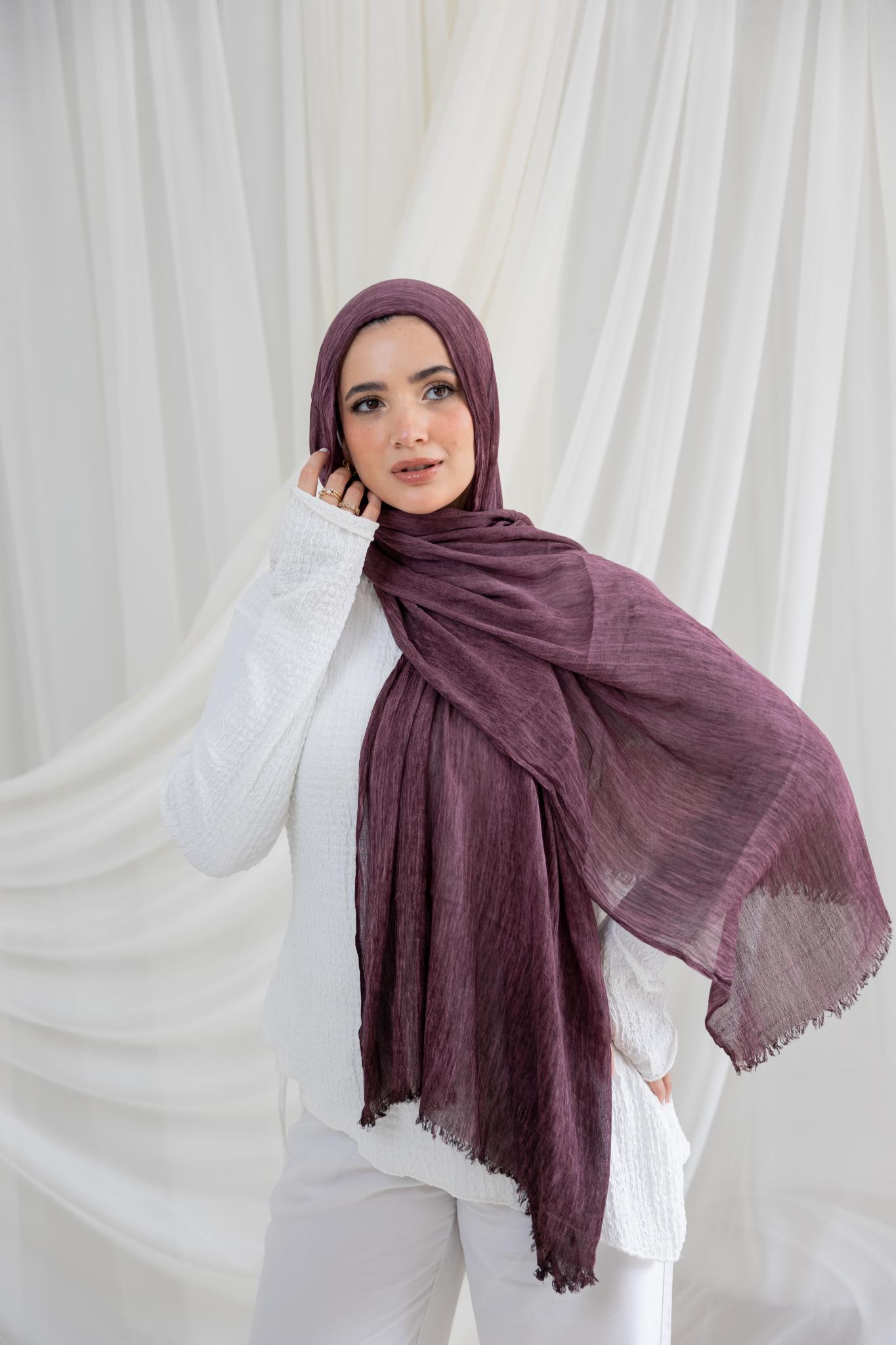 Burgundy Messy Chiffon