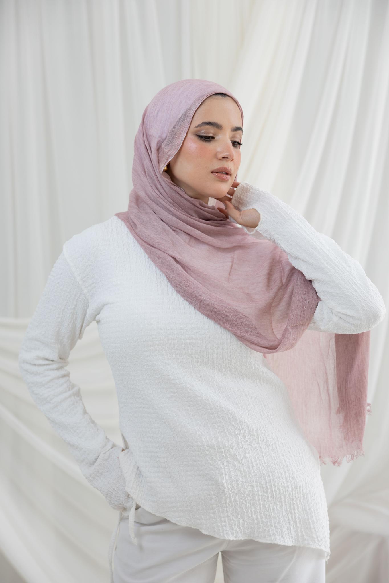 Pink Cashmere Messy Chiffon