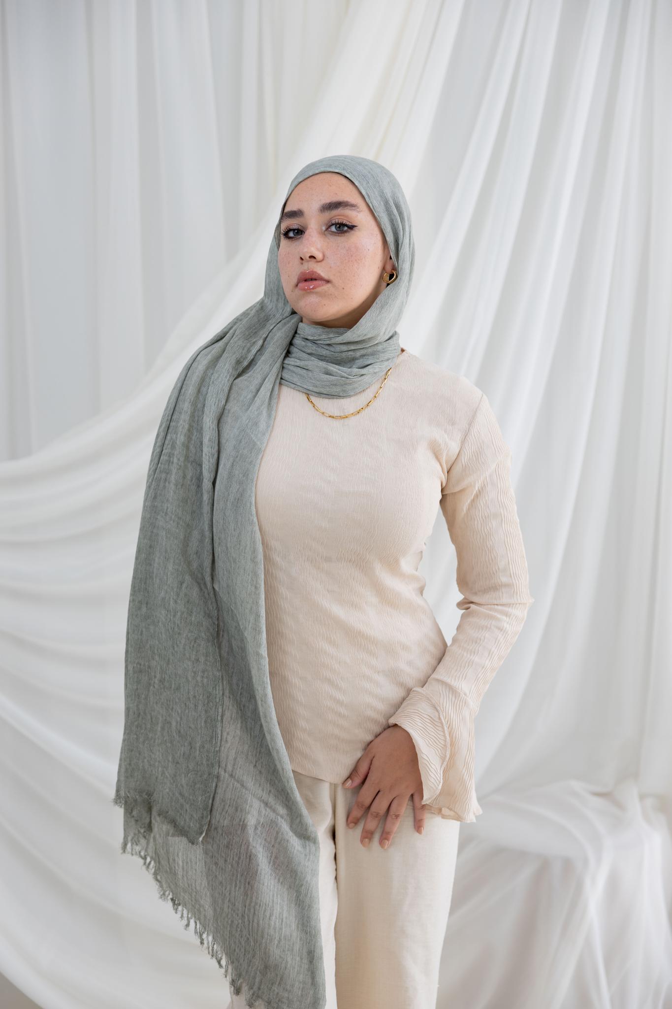 Mint Messy Chiffon
