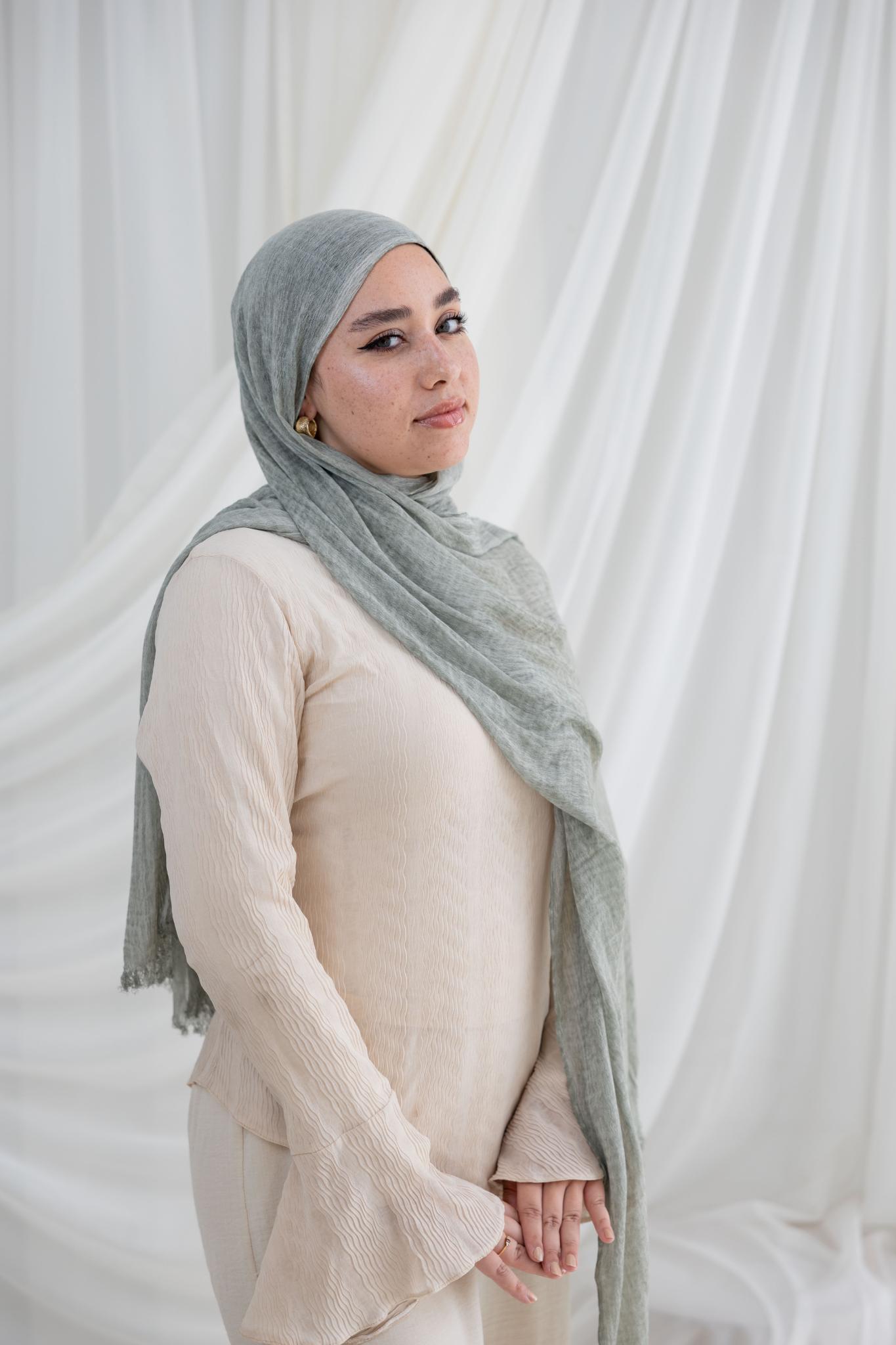 Mint Messy Chiffon