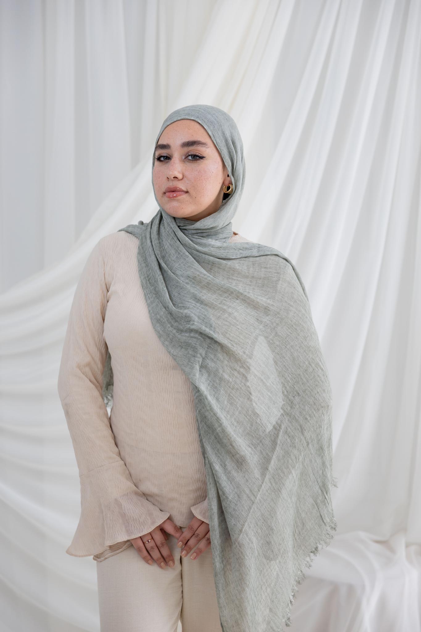 Mint Messy Chiffon