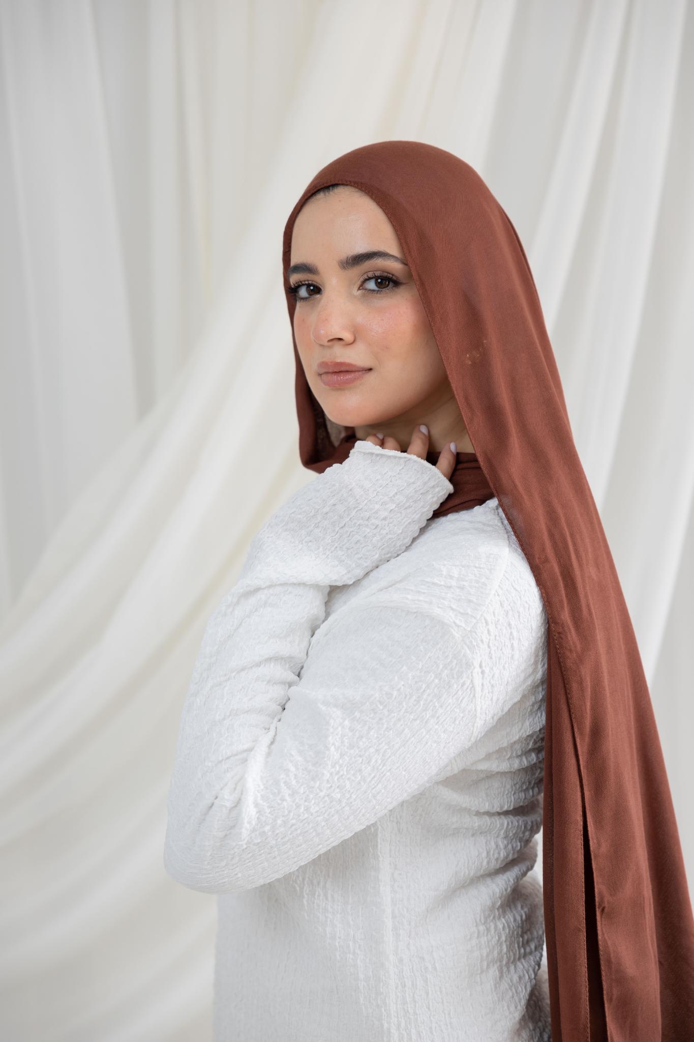 Orange Brown Modal Scarf