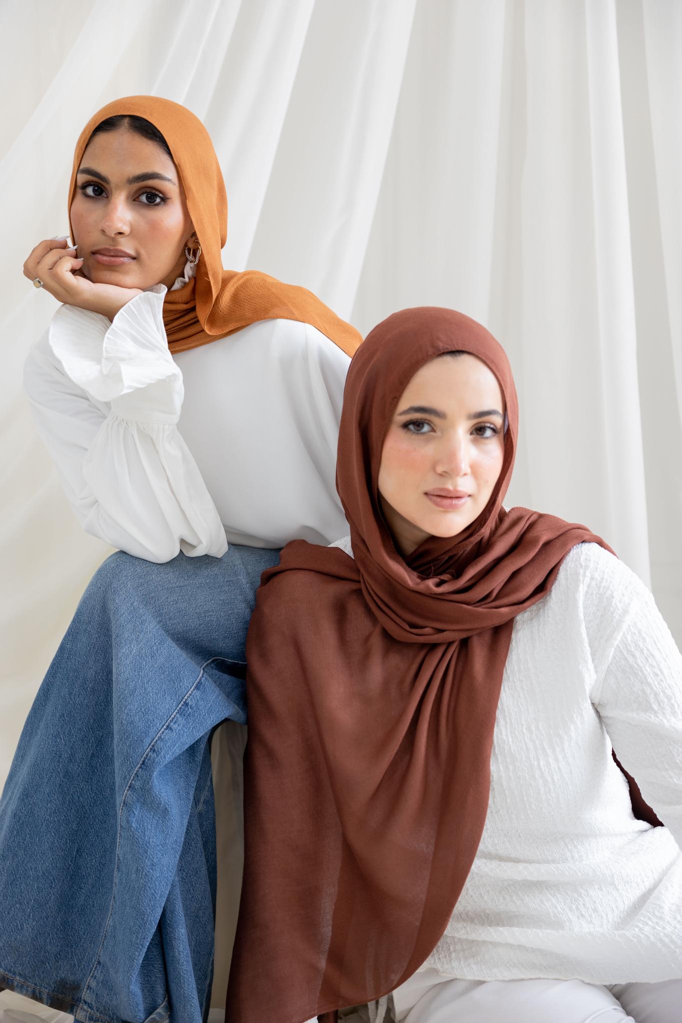 Orange Brown Modal Scarf
