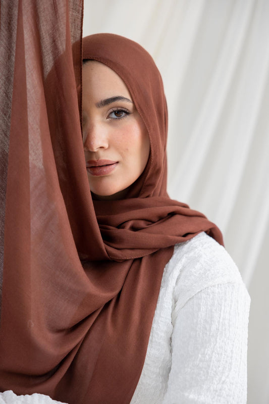 Orange Brown Modal Scarf