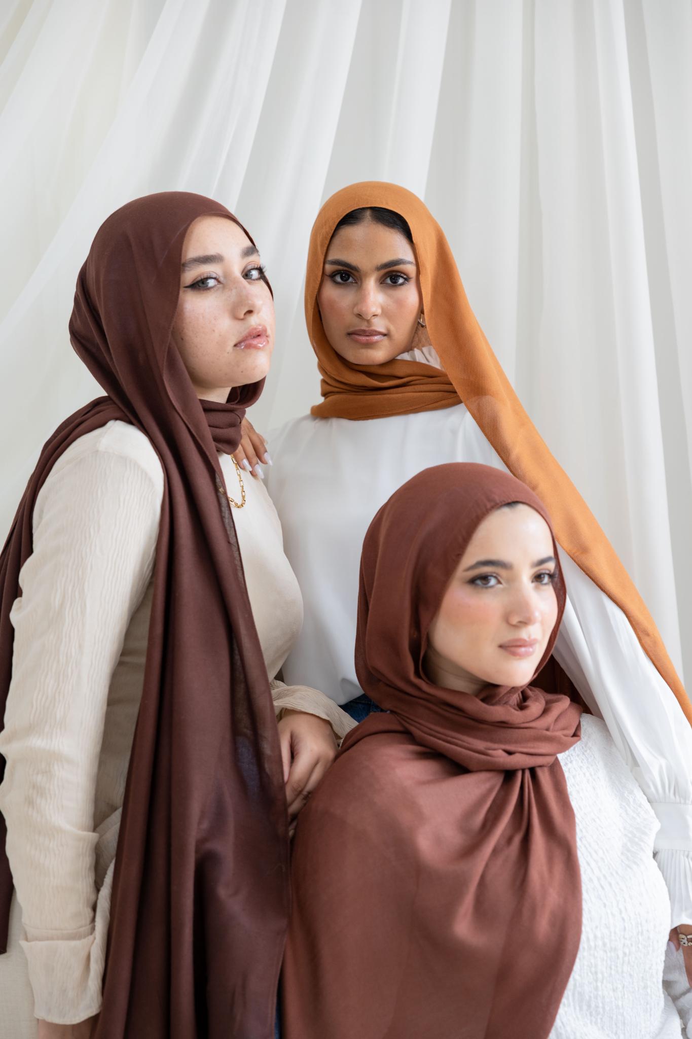 Orange Brown Modal Scarf