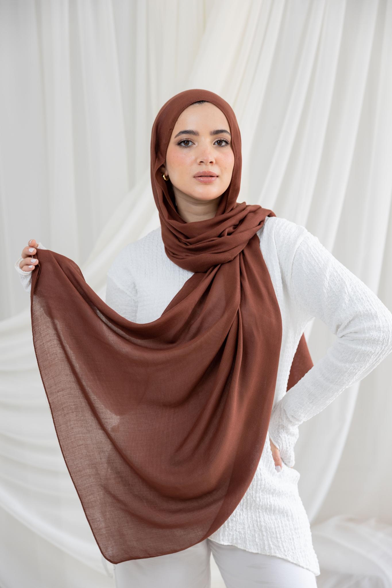 Orange Brown Modal Scarf