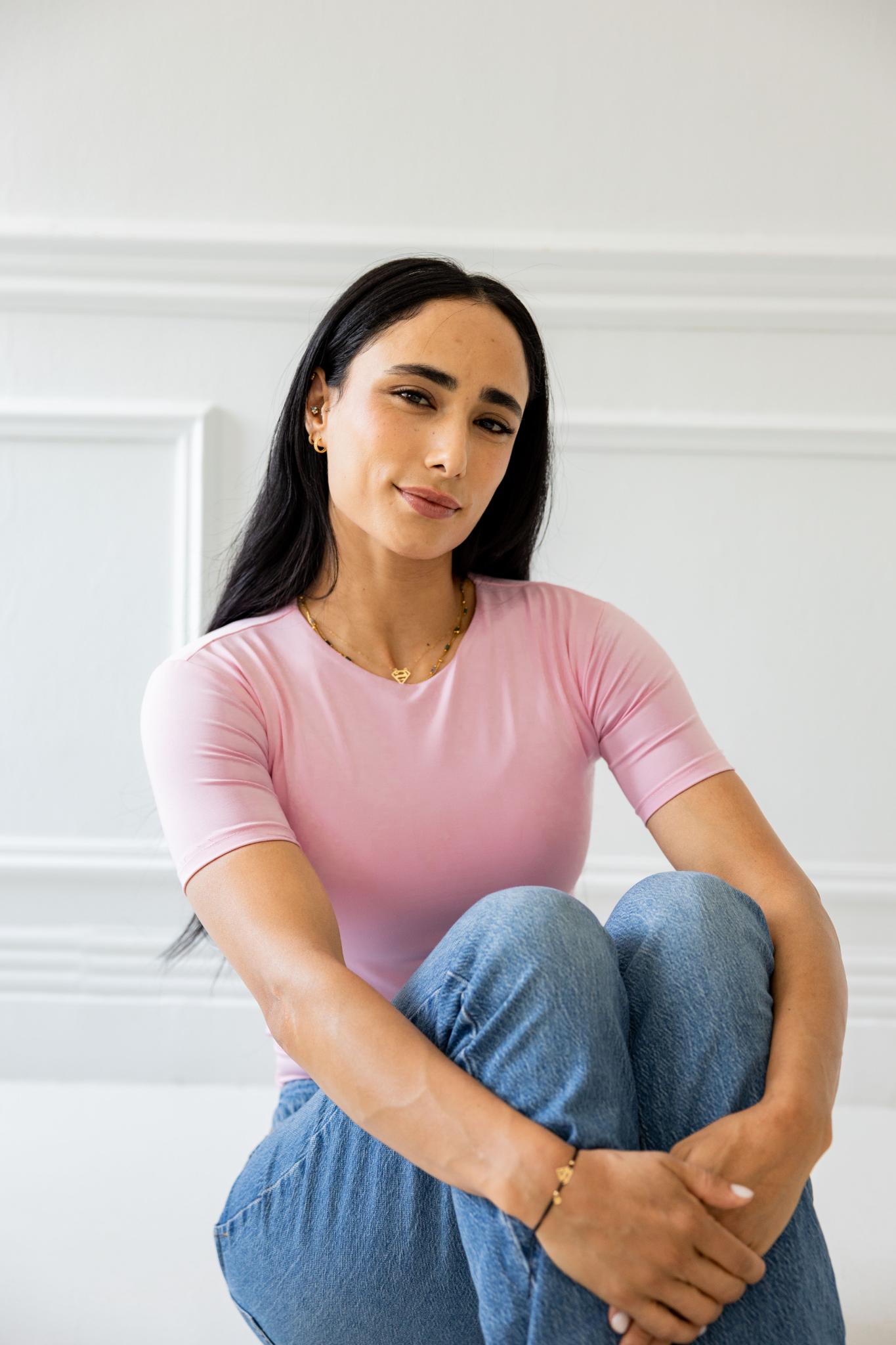 Basic Pink Half Sleeve Shirt