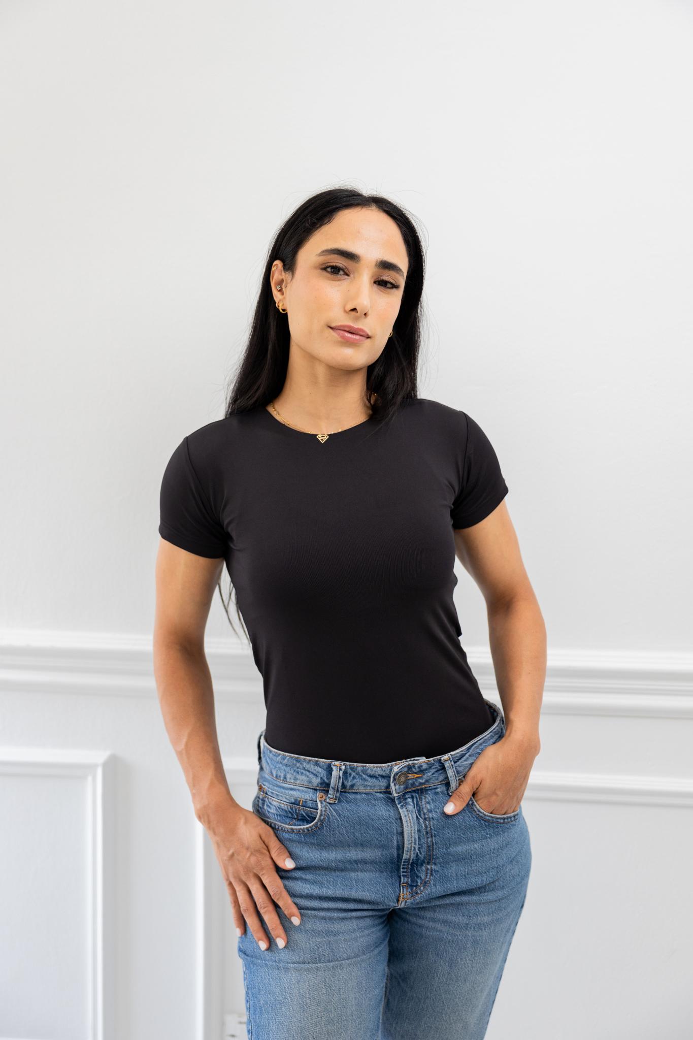 Basic Black Half Sleeve Shirt