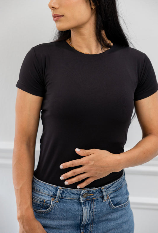 Basic Black Half Sleeve Shirt